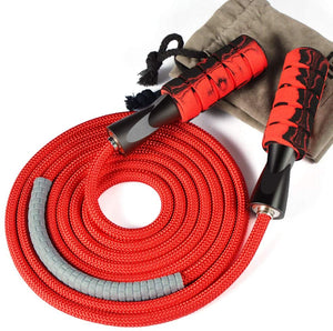 Denvosi Professional Jump Rope Workout, Overstriking Weighted Ball Bearing Weighted Cotton Rope Adjustable Length for Cardio